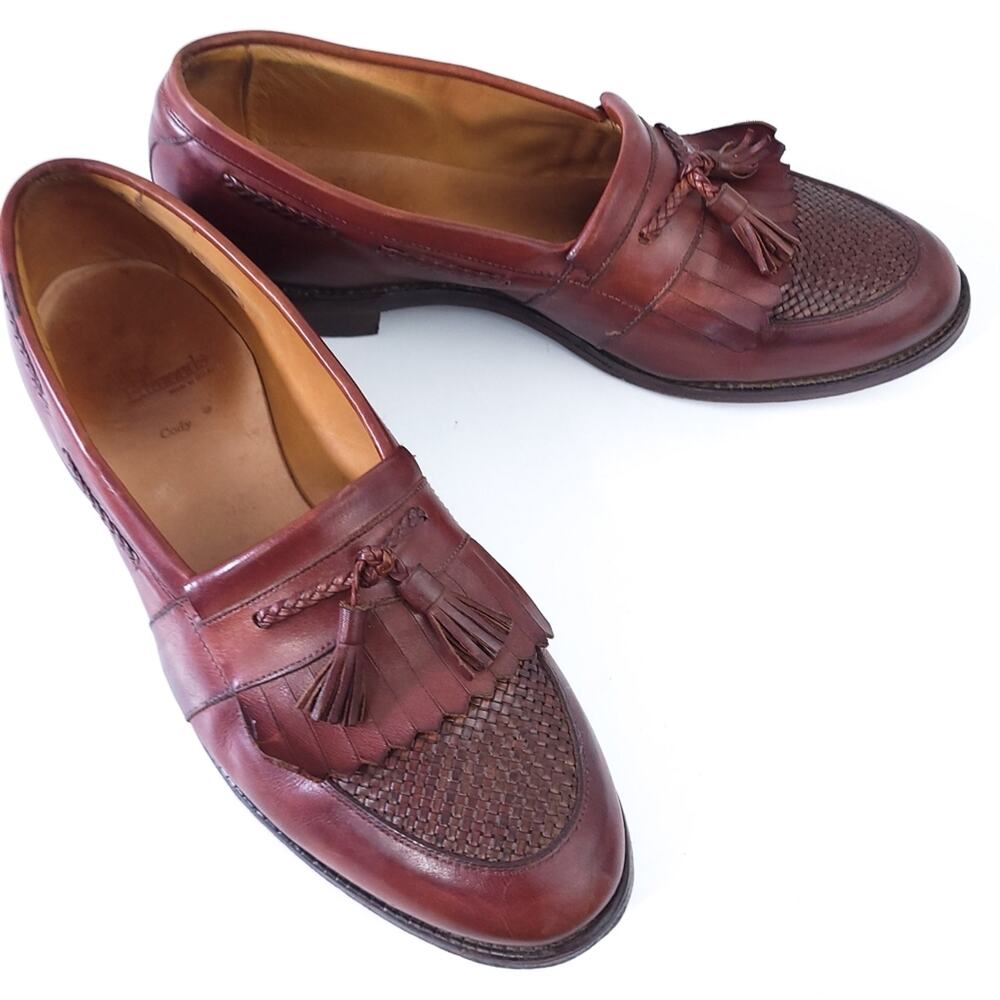 Allen Edmonds Cody Chili Tassel Loafer Size 13 Brown Leather Dress Shoe Made USA